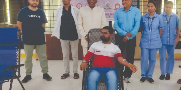 डॉ. उल्हास पाटील वैद्यकिय संकुलात स्वातंत्र्यदिना निमीत्‍त रक्‍तदान शिबिरात ७५ रक्‍तपिशवीचे संकलन