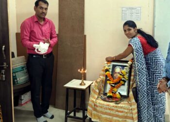 गोदावरी आय एम आर महाविद्यालयात डॉ.एस.आर. रंगनाथन जयंती निमीत्‍त अभिवादन