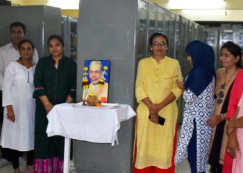 गोदावरी आय एम आर महाविद्यालयात डॉ.एस.आर. रंगनाथन जयंती निमीत्‍त अभिवादन