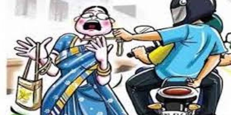 फळविक्रेत्या महिलेची सोन्याची पोत लांबविली