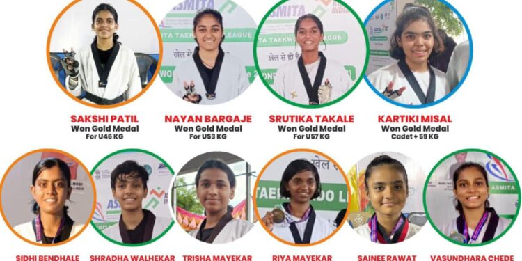खेलो इंडिया तायक्वांदो स्पर्धेत महाराष्ट्र मुलींनी पटकवली १० सुवर्णपदके