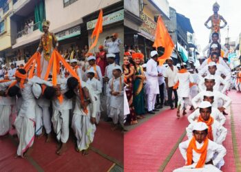 फैजपूर येथील सतपंथ नवयुवक गणेश मित्र मंडळाच्या विसर्जन मिरवणुकीने वेधले लक्ष