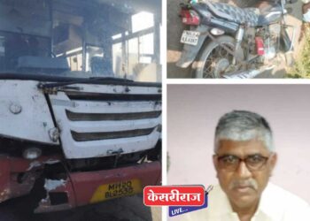 भरधाव बसची दुचाकीला जबर धडक : दुचाकीस्वार प्रौढ ठार