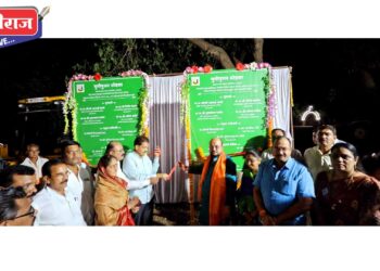 महानगरपालिकेच्या बस डेपो बांधकामाचे पालकमंत्र्यांच्या हस्ते झाले भूमिपूजन