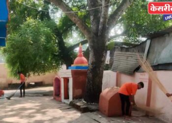 नवरात्रोत्सवानिमित्त शहरातील विविध देवींच्या मंदिरात स्वच्छता मोहीम