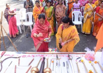 जळगांव शहरात रणरागिणी शस्त्रपुजन उत्साहात