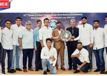 टाईम्स शिल्ड क्रिकेट स्पर्धेचे बक्षीस वितरण : जैन इरगेशनचा संघ अंतिम विजेता