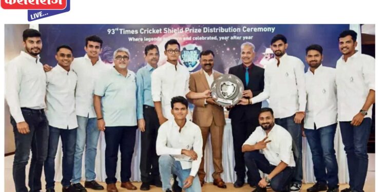टाईम्स शिल्ड क्रिकेट स्पर्धेचे बक्षीस वितरण : जैन इरगेशनचा संघ अंतिम विजेता