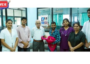 नाभीतून आतडे बाहेर आलेल्या शिशुवर यशस्वी उपचार 