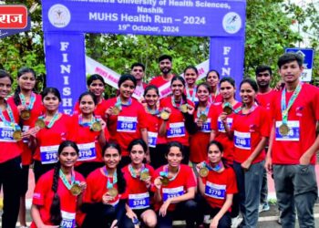 महाराष्ट्र आरोग्य विज्ञान विद्यापीठ हेल्थ रन २०२४ मध्ये गोदावरी कॉलेज ऑफ नर्सिंगचे यश