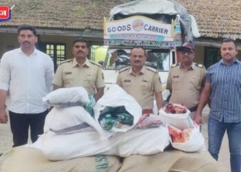 मध्यप्रदेशातून येणारा गुटखा २२ लाखांच्या मुद्देमालासह कारमधून जप्त