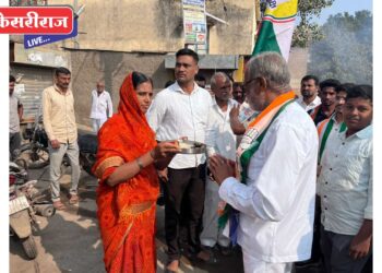 उमेदवार दिलीप खोडपे यांनी केला वाकोद गावात प्रचार