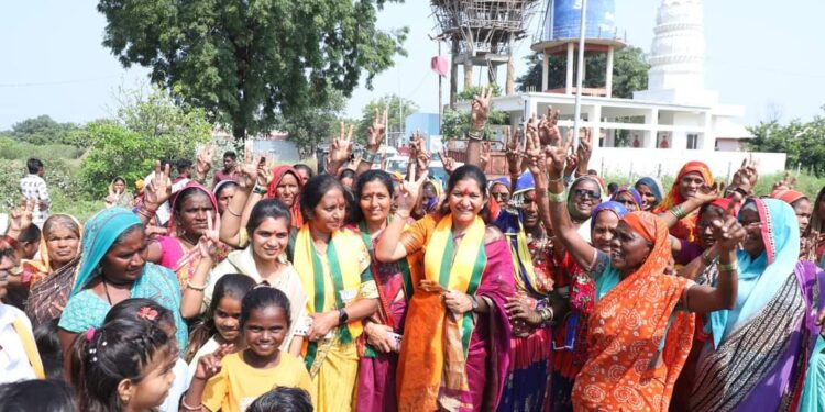 शिवनेरी फाउंडेशन, भाजपा महिला आघाडीच्या माध्यमातून प्रतिभाताई चव्हाण यांनी एकवटली नारीशक्ती