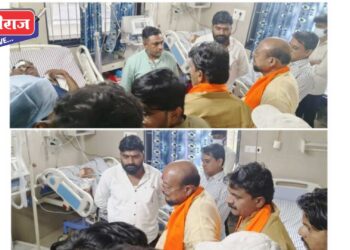 मंत्री गुलाबराव पाटील यांनी घेतली अपघातग्रस्त माजी उपसरपंचांची रुग्णालयात भेट