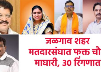  जळगाव शहर मतदारसंघात फक्त चौघे माघारी, ३० रिंगणात