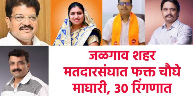  जळगाव शहर मतदारसंघात फक्त चौघे माघारी, ३० रिंगणात