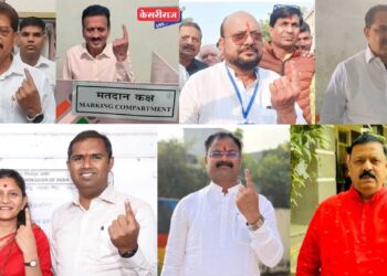 जिल्ह्यातील प्रमुख उमेदवारांनी बजाविला मतदानाचा अधिकार