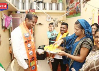 चाळीसगाव शहरात आ. मंगेश चव्हाण यांनी साधला संवाद