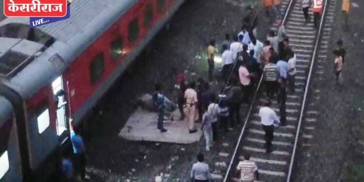 धावत्या रेल्वेच्या धडकेत ४ गायी जागीच ठार, १ जखमी