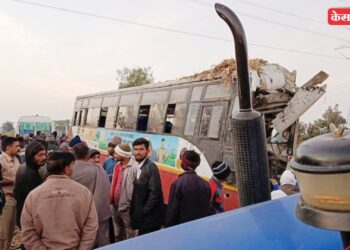 खळबळ, सलग दुसऱ्या दिवशी एस.टी. बसचा भीषण अपघात, उभ्या ट्रॅक्टरवर जोरदार धडकली !