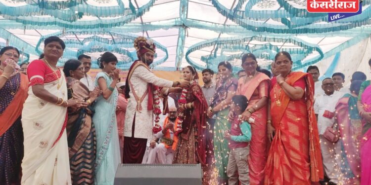 तेली समाजाच्या राज्यस्तरीय मेळाव्यात लागला १ आदर्श विवाह