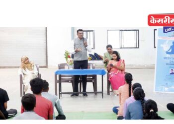  जागतिक ध्यान दिनानिमित्त विदयार्थ्यांनी घेतले  ध्यानाच्या योग्य पद्धतीचे धडे