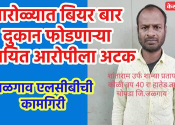 पारोळ्यात बियर बार दुकान फोडणाऱ्या संशयित आरोपीला अटक