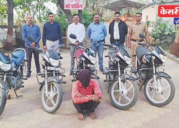 विक्रीसाठी आणलेल्या ५ दुचाकी जप्त, संशयित चोरट्याला अटक