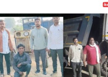 अवैध वाळू वाहतूक करणाऱ्या डंपरसह ट्रॅक्टरवर कारवाई