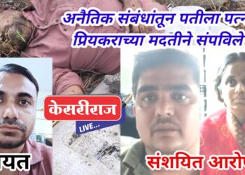 अनैतिक संबंधांत अडथळा ठरणाऱ्या पतीला पत्नीने प्रियकराच्या मदतीने संपविले !