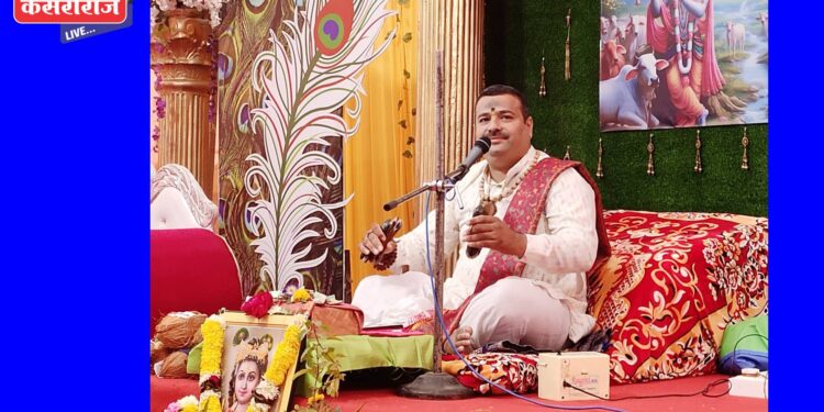 गणेशवाडीत श्रीमद भागवत कथेत गोपाळकाल्याचे किर्तन