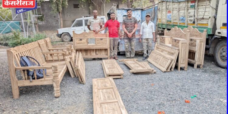 अवैध वृक्षतोड प्रकरणात मोठी कारवाई, सुमारे २ लाखांचा मुद्देमाल जप्त