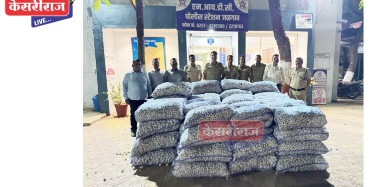 नागपूर येथून टेम्पो भरून ५ लाखाचा लसूण लांबवत लपविला जळगावात