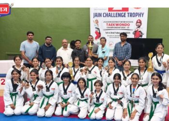 जैन चॅलेंज तायक्वांडो ट्रॉफी स्पर्धेमध्ये अनुभूती निवासी स्कूलला दुहेरी मुकूट