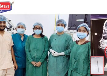 दात कोरतांना बालिकेने गिळली सुई 