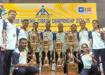 वरिष्ठ राष्ट्रीय कॅरम स्पर्धेत जैन इरिगेशनला दुहेरी मुकूट