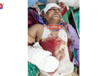 भरधाव वाहनाच्या धडकेत दुचाकीवरील रेल्वे पोलीस गंभीर जखमी