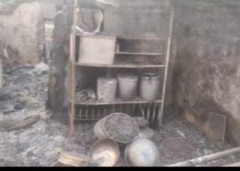 झोपडीला अचानक लागली आग : तरुणाचा संसार जळून खाक