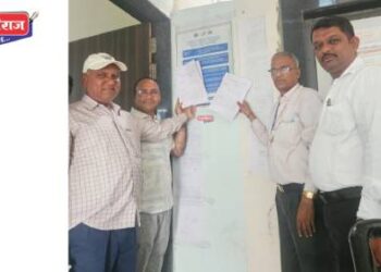 महामार्ग प्राधिकरणाच्या कार्यालयातील साहित्यांची शेतकऱ्यांनी केली जप्ती