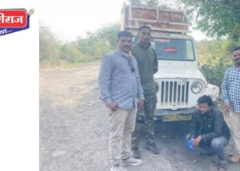 अवैध वृक्षतोड करून वाहतूक करणारे वाहन वनविभागाकडून जप्त