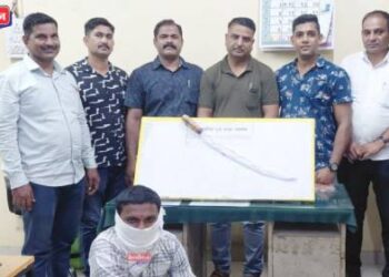 तलवार घेऊन दहशत माजवणारा तरुण जेरबंद, एलसीबीची कारवाई