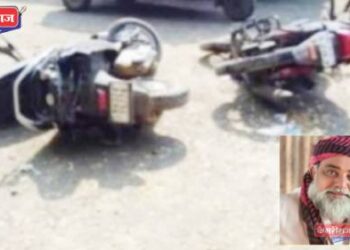 दुचाकींच्या जबर धडकेत प्रौढ ठार, ५ जखमी