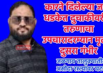 कारने दिलेल्या जबर धडकेत दुचाकीवरील तरुणाचा उपचारादरम्यान मृत्यू, दुसरा गंभीर