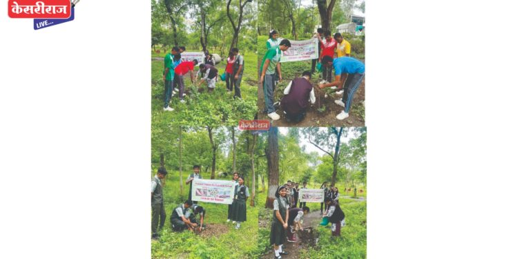 गोदावरी इंग्लिश मीडियम सीबीएसई स्कूलमध्ये वन महोत्सव सप्ताह उत्साहात