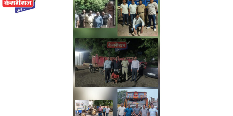 चोपडा, मेहुणबारे, जळगाव, पाचोऱ्यात वाळूमाफियांवर जप्तीसह दंडात्मक कारवाई