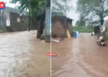 ढगफुटीसदृश्य पाऊस, काही गावांचा संपर्क तुटल्याची होती स्थिती