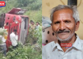 भडगावहून निघालेली भरधाव एसटी बस नाल्यात कोसळली : वृद्ध ठार, ४७ प्रवासी जखमी