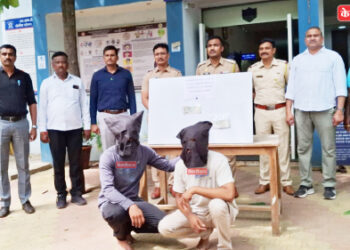 लाखाच्या शिसे प्लेट्स चोरी करणाऱ्या दोघांना मुद्देमालासह अटक