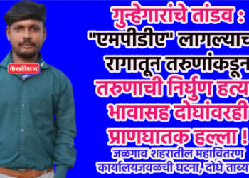 गुन्हेगारांचे तांडव : “एमपीडीए” लागल्याच्या रागातून तरुणाची निर्घुण हत्या, भावासह दोघांवरही प्राणघातक हल्ला !