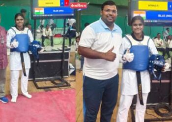 राज्यस्तरीय तायक्वांदो स्पर्धेत निकिता पवार हिला सुवर्णपदक